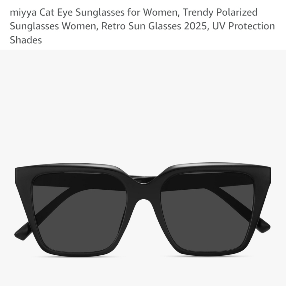 Black Cat Eye Sunglasses for Women